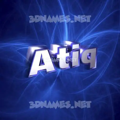 atiq in Plasma style - 3D name wallpaper