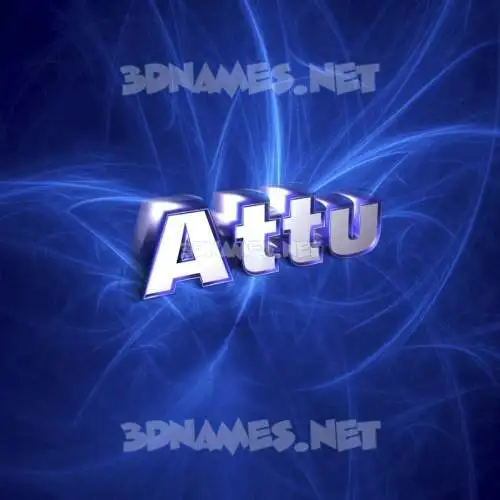 attu in Plasma style - 3D name wallpaper