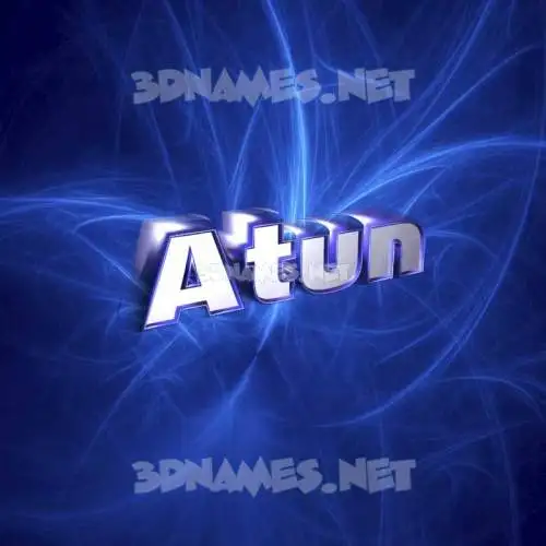 atun in Plasma style - 3D name wallpaper