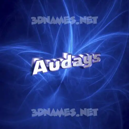 audays in Plasma style - 3D name wallpaper
