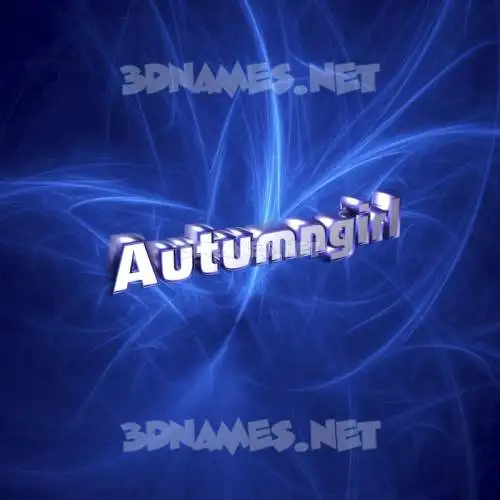 autumngirl in Plasma style - 3D name wallpaper