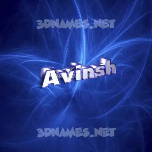 avinsh in Plasma style - 3D name wallpaper