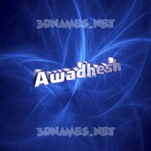 awadhesh in Plasma style - 3D name wallpaper