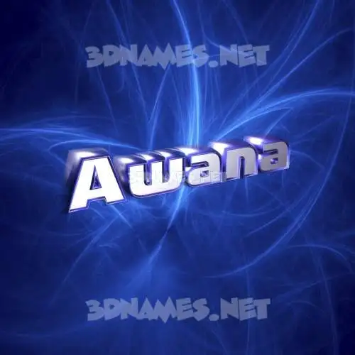 awana in Plasma style - 3D name wallpaper