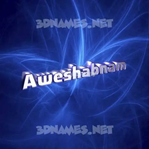 aweshabnam in Plasma style - 3D name wallpaper