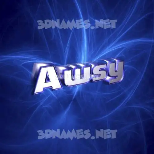 awsy in Plasma style - 3D name wallpaper