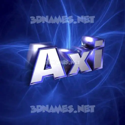 axi in Plasma style - 3D name wallpaper