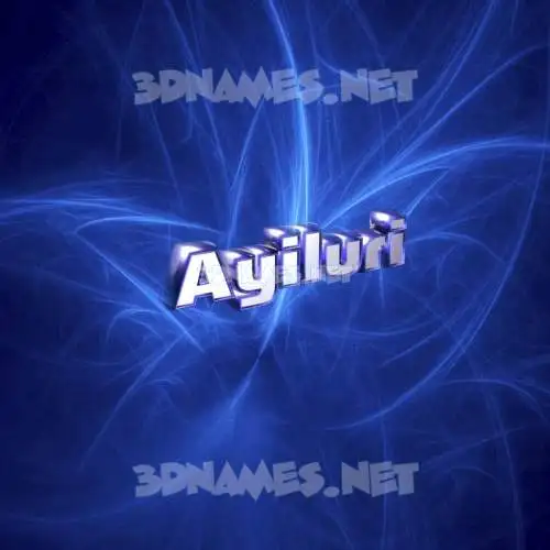 ayiluri in Plasma style - 3D name wallpaper