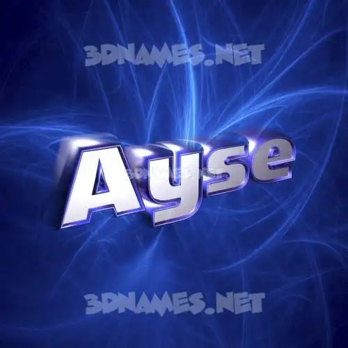 ayse in Plasma style - 3D name wallpaper