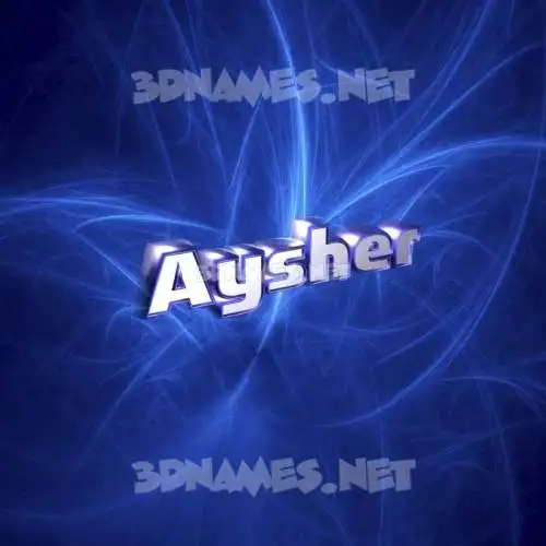 aysher in Plasma style - 3D name wallpaper