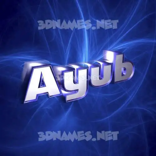 ayub in Plasma style - 3D name wallpaper