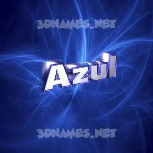 azul in Plasma style - 3D name wallpaper
