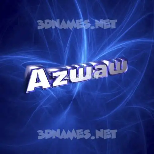 azwaw in Plasma style - 3D name wallpaper