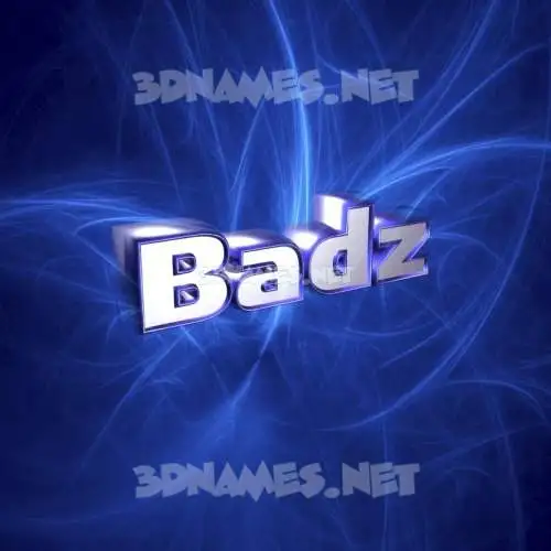 badz in Plasma style - 3D name wallpaper badz in Plasma style - 3D name wallpaper
