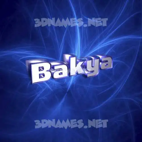 bakya in Plasma style - 3D name wallpaper bakya in Plasma style - 3D name wallpaper