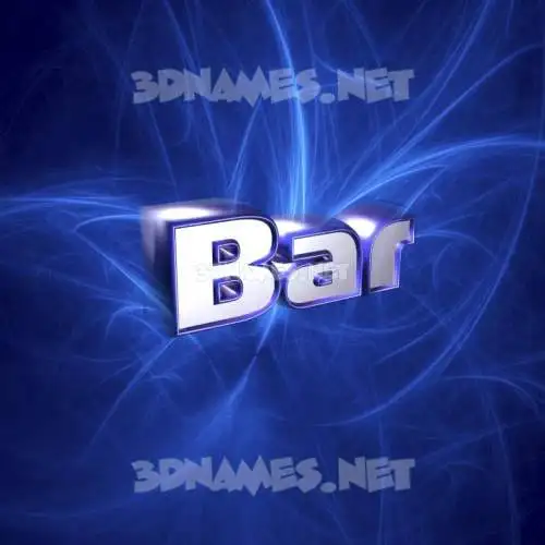 bar in Plasma style - 3D name wallpaper