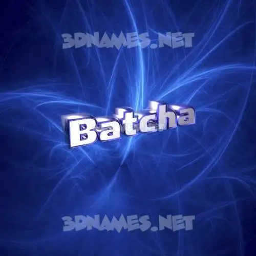 batcha in Plasma style - 3D name wallpaper