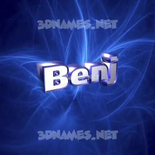 benj in Plasma style - 3D name wallpaper