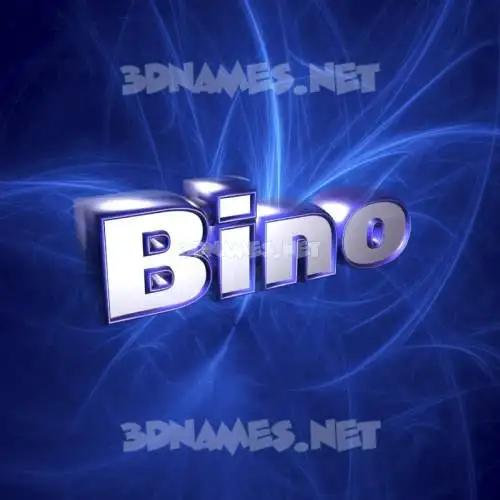 bino in Plasma style - 3D name wallpaper