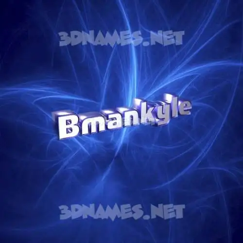 bmankyle in Plasma style - 3D name wallpaper