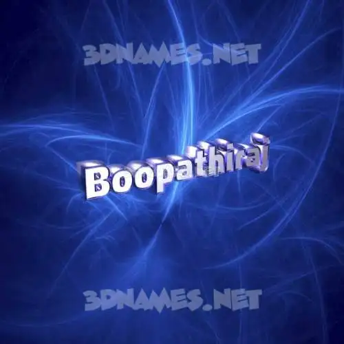 boopathiraj in Plasma style - 3D name wallpaper