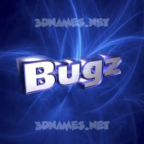 bugz in Plasma style - 3D name wallpaper
