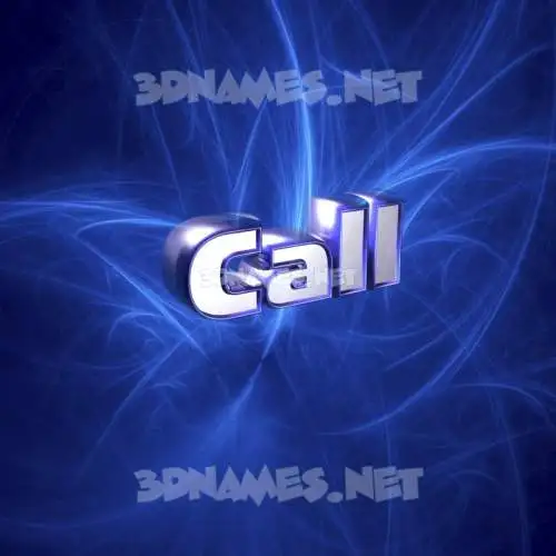 call in Plasma style - 3D name wallpaper call in Plasma style - 3D name wallpaper