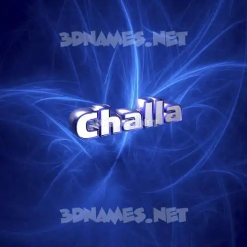 challa in Plasma style - 3D name wallpaper