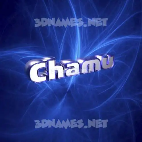 chamu in Plasma style - 3D name wallpaper