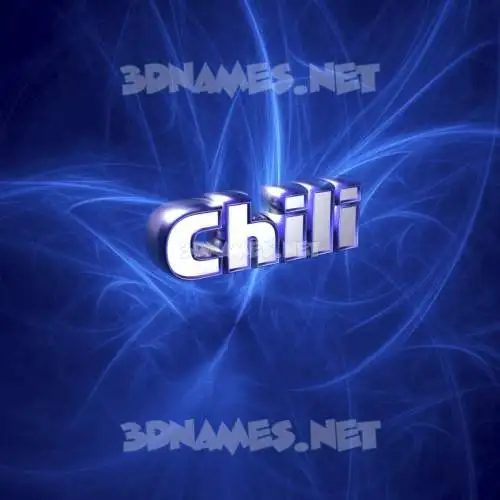 chili in Plasma style - 3D name wallpaper