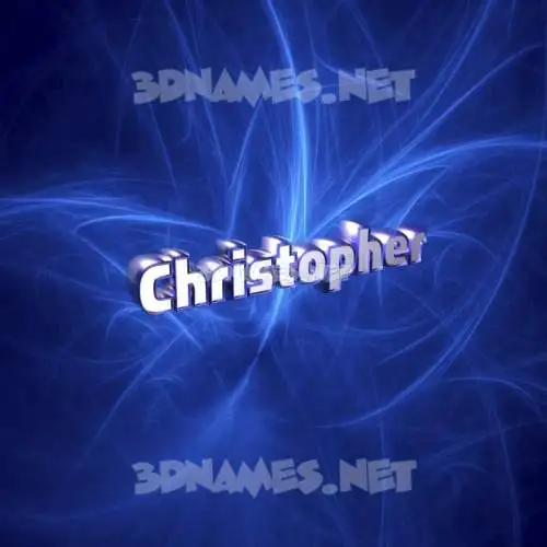 christopher in Plasma style - 3D name wallpaper