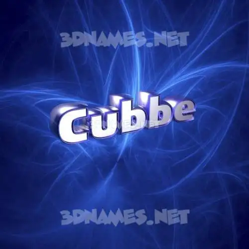 cubbe in Plasma style - 3D name wallpaper
