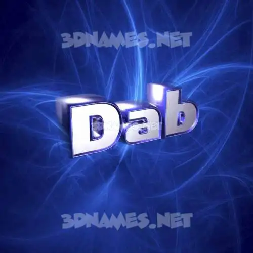 dab in Plasma style - 3D name wallpaper