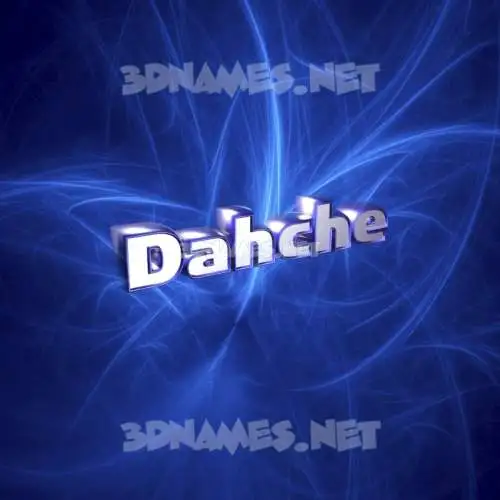 dahche in Plasma style - 3D name wallpaper