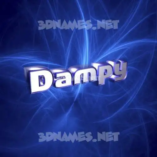 dampy in Plasma style - 3D name wallpaper