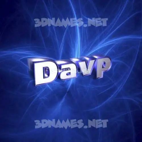 davp in Plasma style - 3D name wallpaper