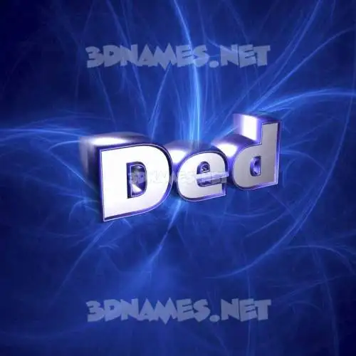 ded in Plasma style - 3D name wallpaper ded in Plasma style - 3D name wallpaper