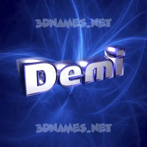 demi in Plasma style - 3D name wallpaper