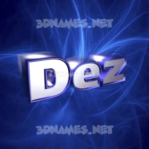 dez in Plasma style - 3D name wallpaper