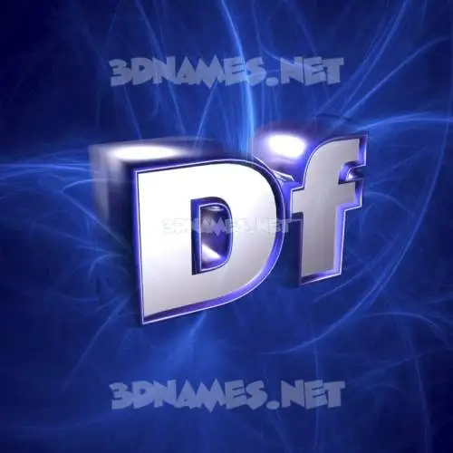 df in Plasma style - 3D name wallpaper