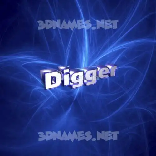 digger in Plasma style - 3D name wallpaper