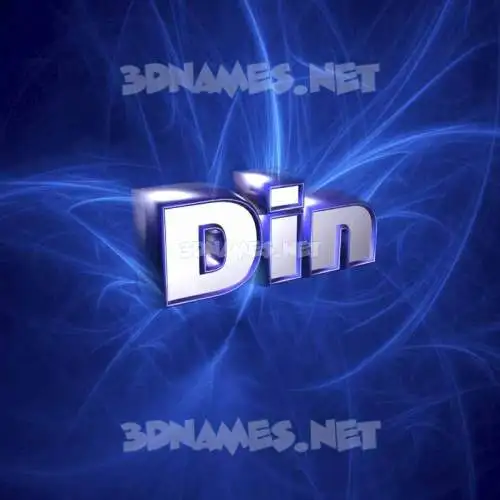 din in Plasma style - 3D name wallpaper din in Plasma style - 3D name wallpaper