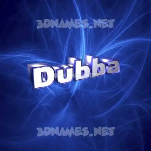 dubba in Plasma style - 3D name wallpaper dubba in Plasma style - 3D name wallpaper