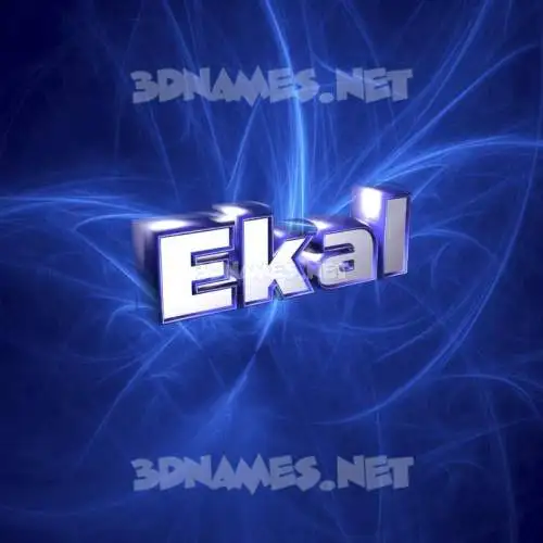ekal in Plasma style - 3D name wallpaper ekal in Plasma style - 3D name wallpaper