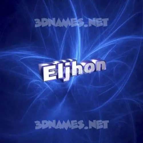 eljhon in Plasma style - 3D name wallpaper eljhon in Plasma style - 3D name wallpaper