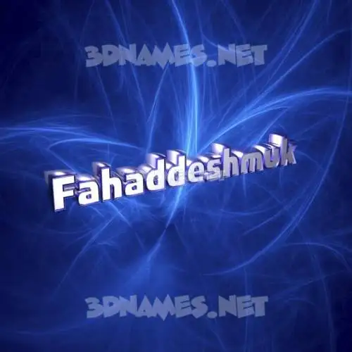 fahaddeshmuk in Plasma style - 3D name wallpaper