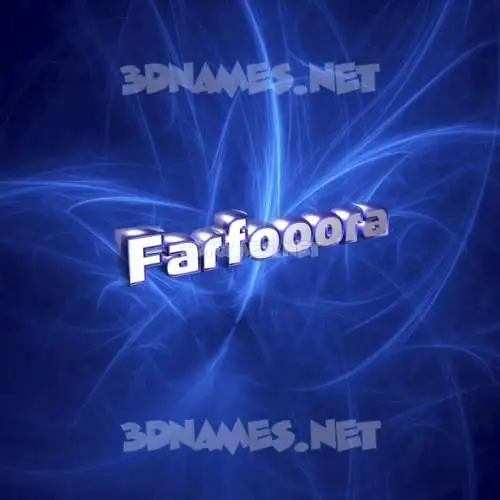 farfooora in Plasma style - 3D name wallpaper