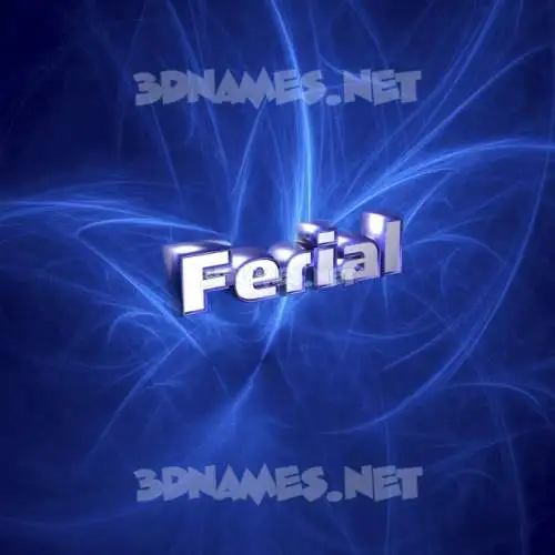 ferial in Plasma style - 3D name wallpaper ferial in Plasma style - 3D name wallpaper
