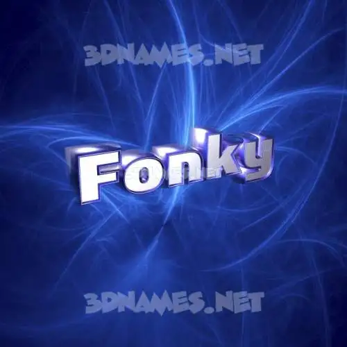 fonky in Plasma style - 3D name wallpaper