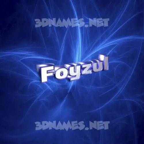 foyzul in Plasma style - 3D name wallpaper foyzul in Plasma style - 3D name wallpaper